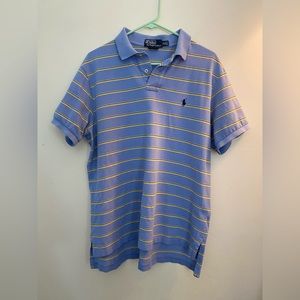 Vintage Polo by Ralph Lauren, Striped Blue, Size XL, Lightly Used.